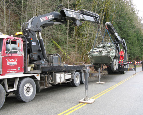 Mobile crane license hoisting